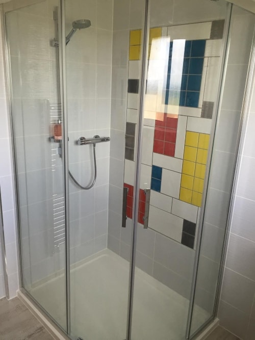 Shower with feature wall in Swindon