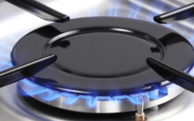gas flame on cooker hob
